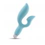 Vibratore doppio stimolatore vaginale anale in silicone fallo dildo vibrante clear blue dream