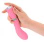 Vibratore per punto g stimolatore vaginale in silicone rosa fallo vibrante crystal