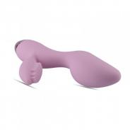 Vibratore rabbit vaginale doppio in silicone rosa dildo vibrante con stimolatore clitoride