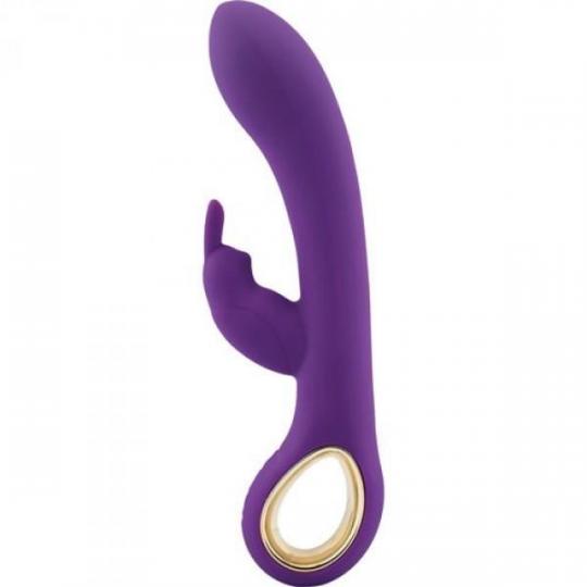 Vibratore rabbit stimolatore vaginale doppio clitoride impermeabile ricaricabile viola