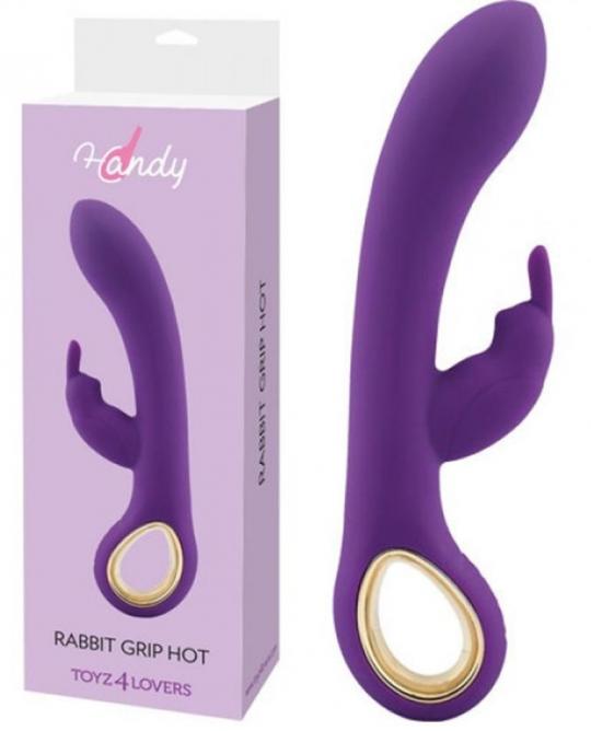 Vibratore rabbit stimolatore vaginale doppio clitoride impermeabile ricaricabile viola