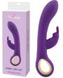 Vibratore rabbit stimolatore vaginale doppio clitoride impermeabile ricaricabile viola