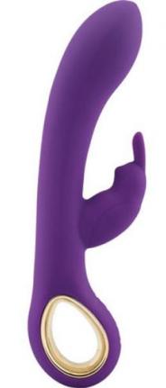 Vibratore rabbit stimolatore vaginale doppio clitoride impermeabile ricaricabile viola