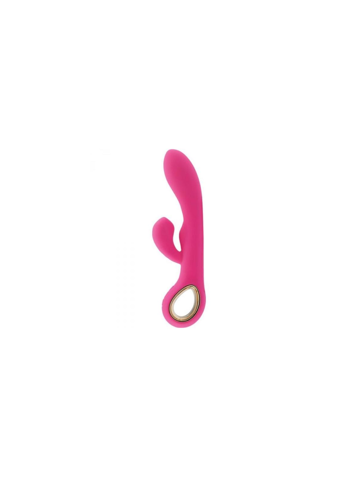 Vibratore vaginale rabbit dildo doppio vibrante stimolatore clitoride in silicone rosa