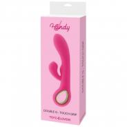 Vibratore vaginale rabbit dildo doppio vibrante stimolatore clitoride in silicone rosa