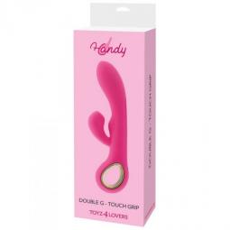 Vibratore vaginale rabbit dildo doppio vibrante stimolatore clitoride in silicone rosa