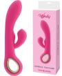 Vibratore vaginale rabbit dildo doppio vibrante stimolatore clitoride in silicone rosa