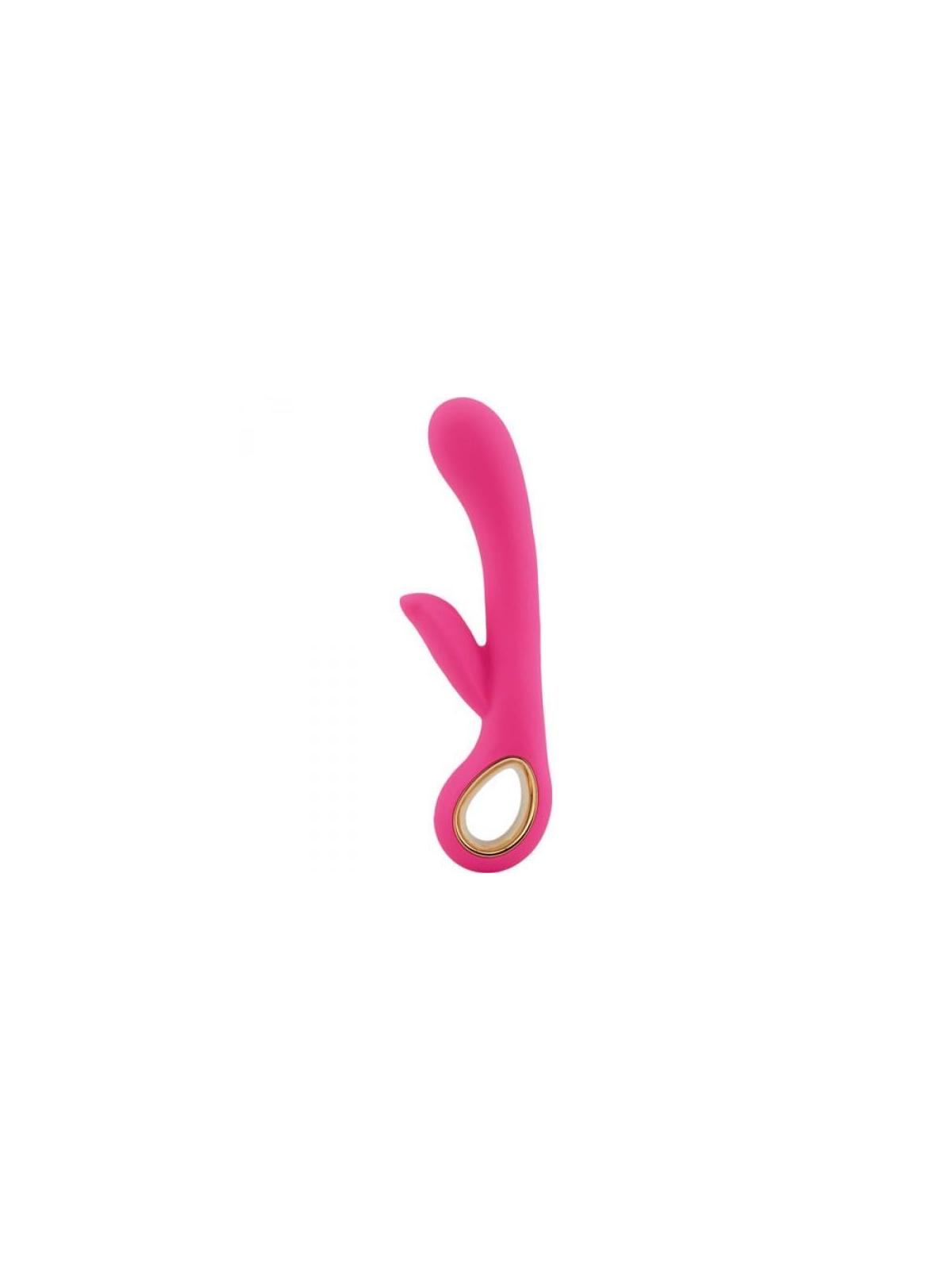 Vibratore vaginale doppio con stimolatore clitoride fallo vibrante pink dildo