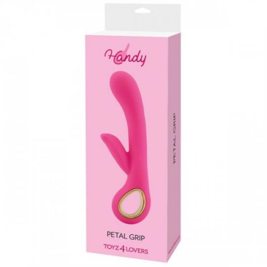 Vibratore vaginale doppio con stimolatore clitoride fallo vibrante pink dildo