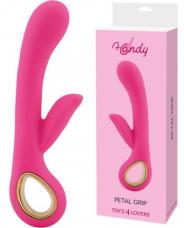 Vibratore vaginale doppio con stimolatore clitoride fallo vibrante pink dildo