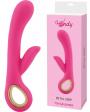 Vibratore vaginale doppio con stimolatore clitoride fallo vibrante pink dildo