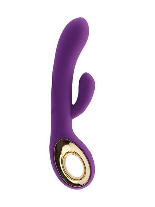 Vibratore vaginale doppio rabbit dildo vibrante con stimolatore vaginale in silicone impermeabile