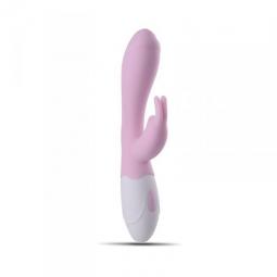 Vibratore vaginale rabbit doppio stimolatore clitoride realistico ricaricabile in silicone rosa