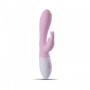 Vibratore vaginale rabbit doppio stimolatore clitoride realistico ricaricabile in silicone rosa