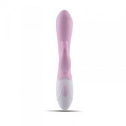 Vibratore vaginale rabbit doppio stimolatore clitoride realistico ricaricabile in silicone rosa