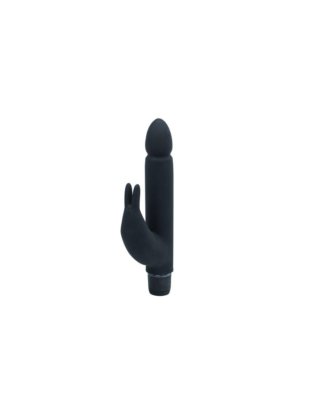 Vibratore nero fallo dildo vibrante rabbit doppio stimolatore clitoride vaginale