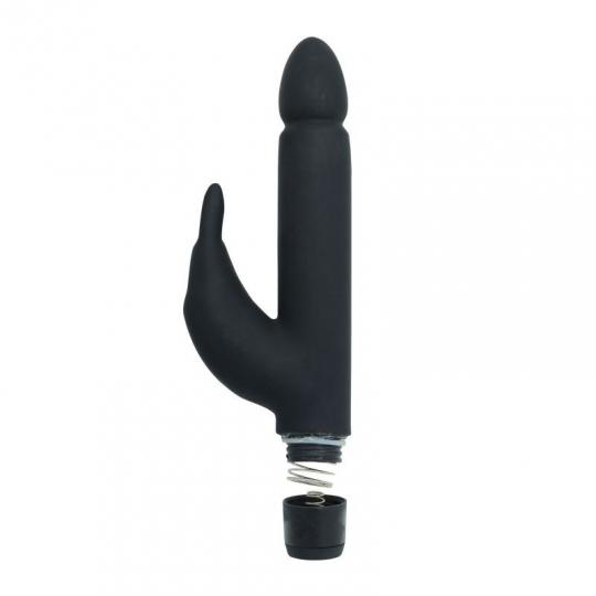 Vibratore nero fallo dildo vibrante rabbit doppio stimolatore clitoride vaginale