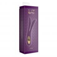 Vibratore Vaginale stimolatore doppio in silicone Purple fallo dildo impermeabile ricaricabile