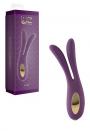 Vibratore Vaginale stimolatore doppio in silicone Purple fallo dildo impermeabile ricaricabile