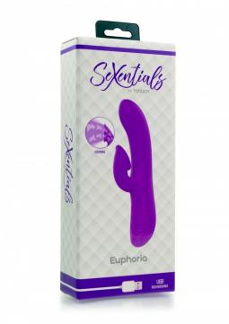 Vibratore rabbit doppio stimolatore vaginale succhia vagina dildo fallo vibrante in silicone impermeabile ricaricabile