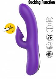 Vibratore rabbit doppio stimolatore vaginale succhia vagina dildo fallo vibrante in silicone impermeabile ricaricabile