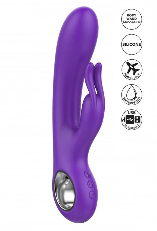 Vibratore rabbit in silicone dildo fallo doppio stimolatore clitoride vibrante sex toy