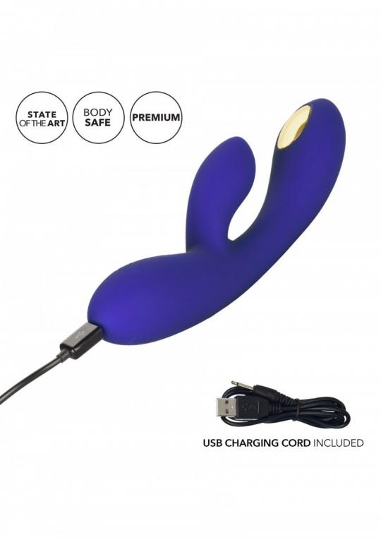 Vibratore rabbit ricaricabile dildo doppio fallo vibrante impermeabile con stimolatore clitoride