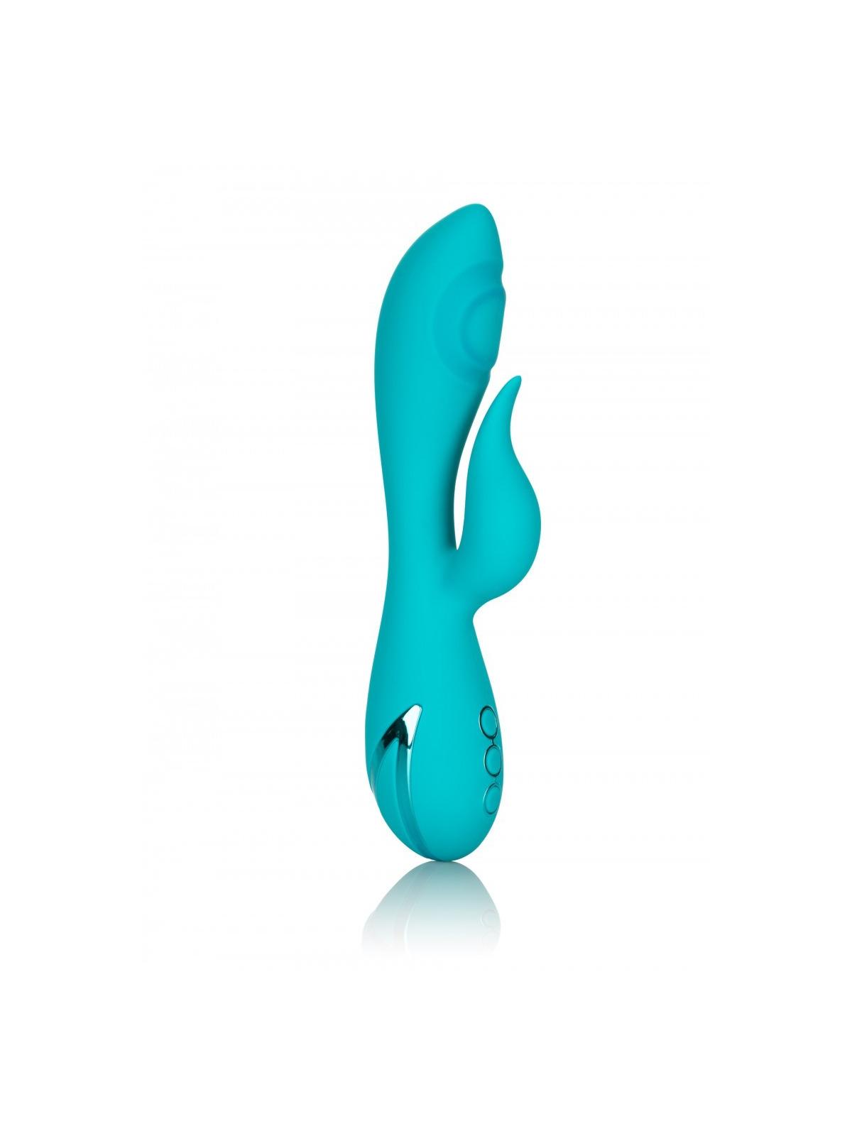 Vibratore rabbit vaginale doppio in silicone dildo fallo vibrante con stimolatore clitoride