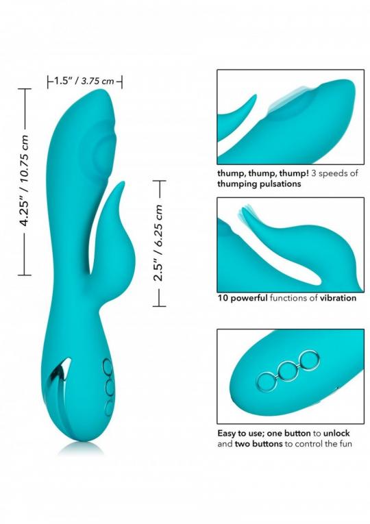 Vibratore rabbit vaginale doppio in silicone dildo fallo vibrante con stimolatore clitoride