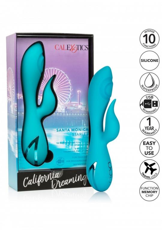 Vibratore rabbit vaginale doppio in silicone dildo fallo vibrante con stimolatore clitoride