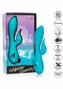 Vibratore rabbit vaginale doppio in silicone dildo fallo vibrante con stimolatore clitoride