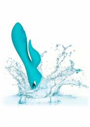 Vibratore rabbit vaginale doppio in silicone dildo fallo vibrante con stimolatore clitoride