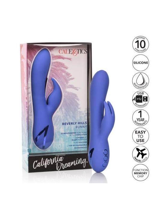 Vibratore rabbit realistico vaginale con stimolatore clitoride in silicone  fallo vibrante