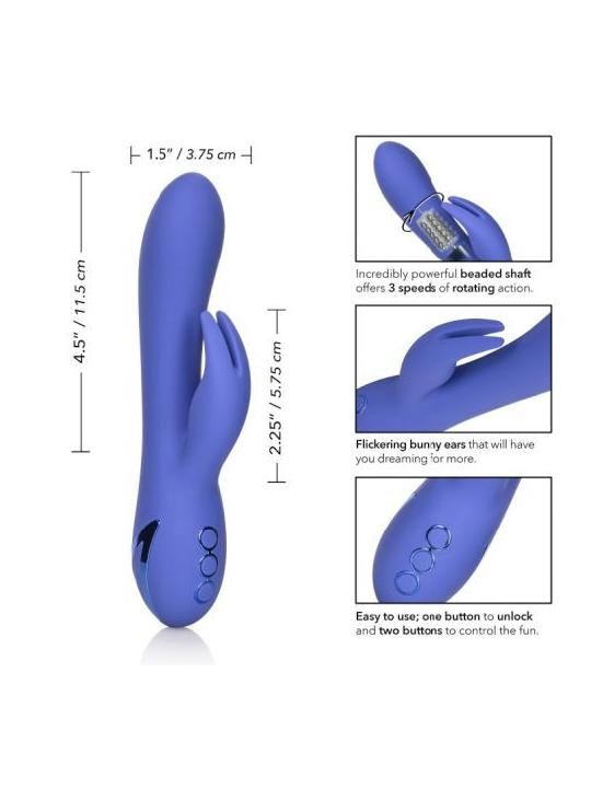 Vibratore rabbit realistico vaginale con stimolatore clitoride in silicone  fallo vibrante