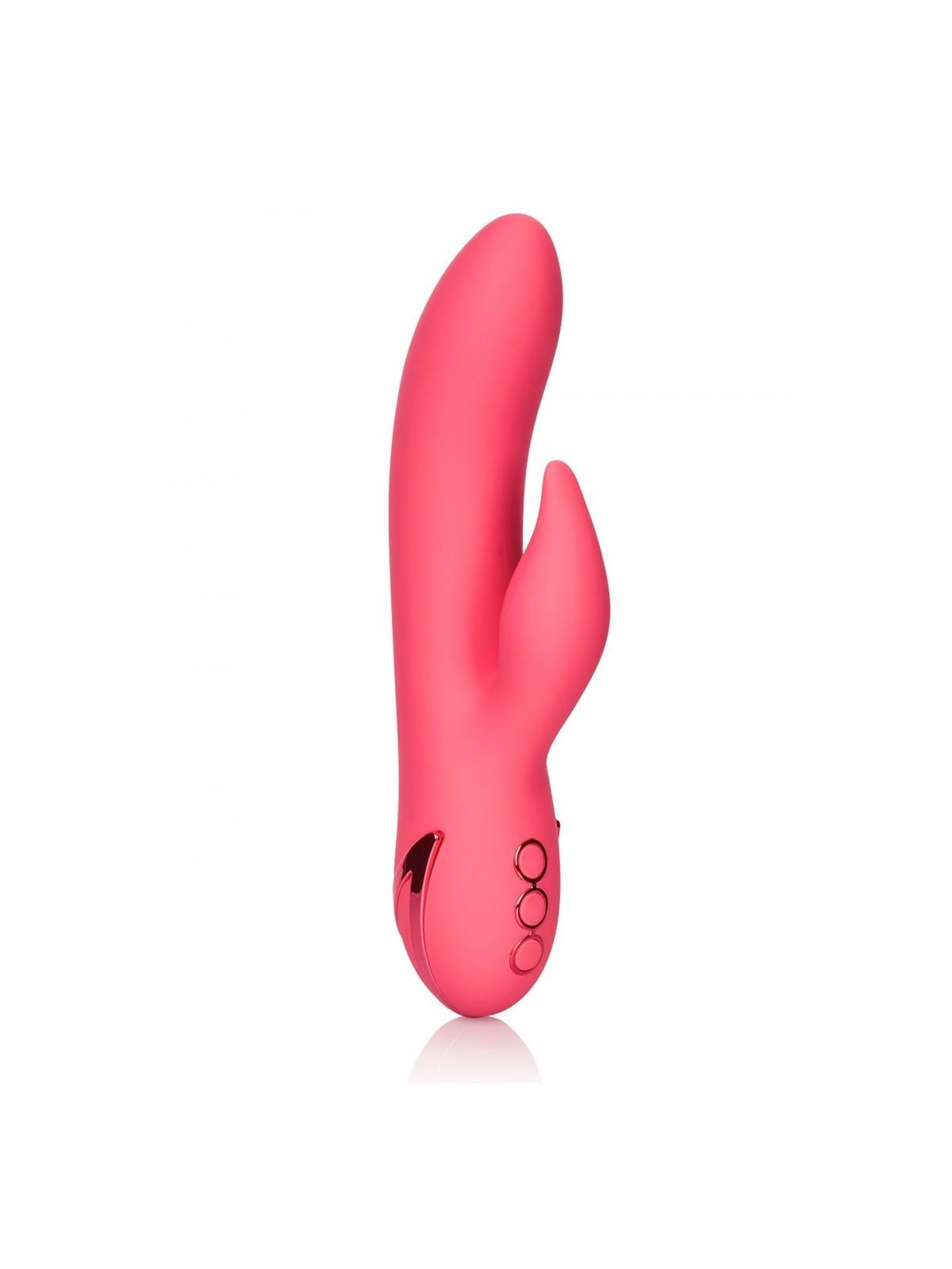 Vibratore vaginale doppio con stimolatore clitoride in silicone fallo ricaricabile vibrante