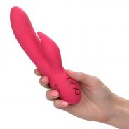 Vibratore vaginale doppio con stimolatore clitoride in silicone fallo ricaricabile vibrante