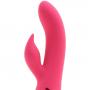 Vibratore vaginale doppio con stimolatore clitoride in silicone fallo ricaricabile vibrante