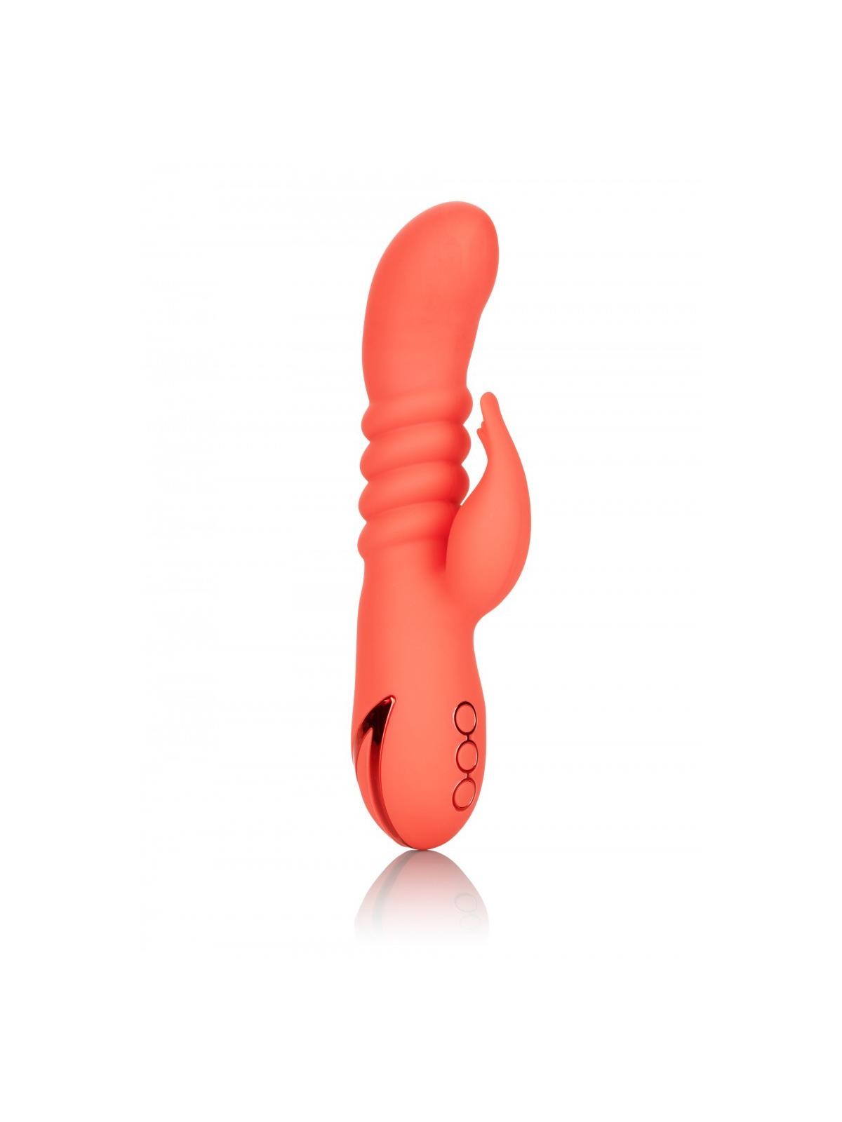 Vibratore vaginale realistico rabbit fallo dildo vibrante ricaricabile in silicone