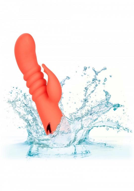 Vibratore vaginale realistico rabbit fallo dildo vibrante ricaricabile in silicone