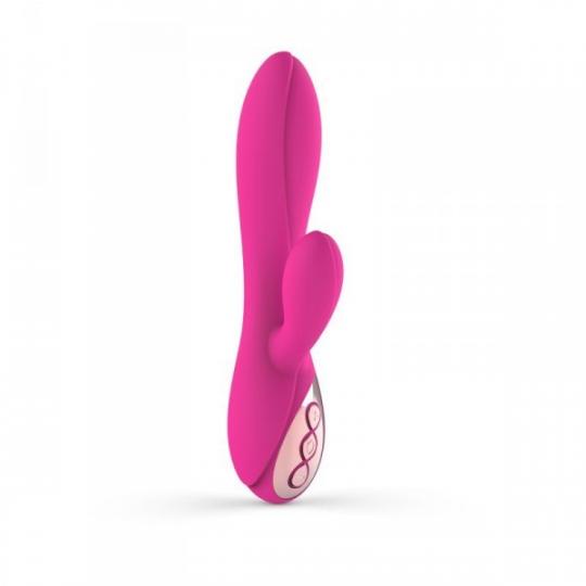 Vibratore rabbit doppio con stimolatore clitoride fallo dildo vibrante vaginale in silicone whale