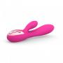 Vibratore rabbit doppio con stimolatore clitoride fallo dildo vibrante vaginale in silicone whale