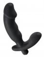 Vibratore doppio dildo realistico con stimolatore clitoride in silicone nero