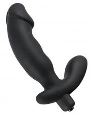 Vibratore doppio dildo realistico con stimolatore clitoride in silicone nero