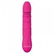 Vibratore in silicone realistico vaginale fallo dildo vibrante ricaricabile impermeabile rosa