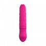 Vibratore in silicone realistico vaginale fallo dildo vibrante ricaricabile impermeabile rosa