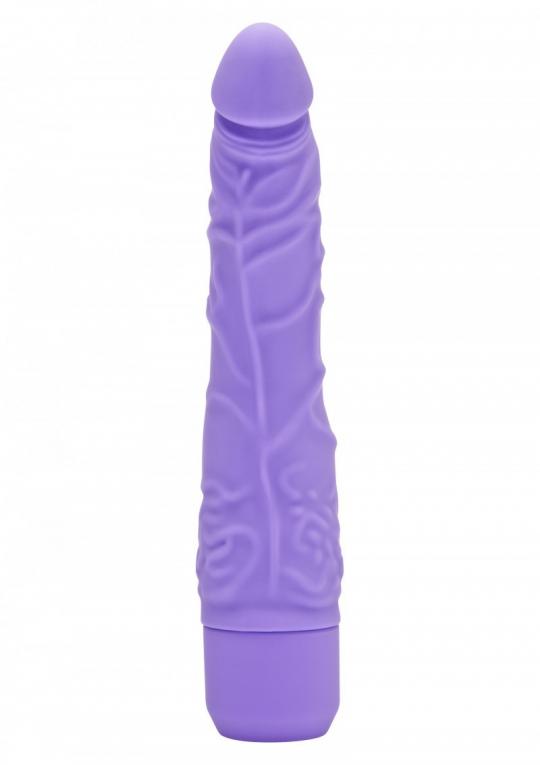 Vibratore vaginale realistico purple get real slim dildo fallo vaginale anale vibrante