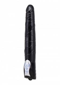 Vibratore realistico dildo fallo nero vaginale black anale vibrante impermeabile maxi big slim