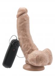 Vibratore vaginale realistico fallo dildo vibrante anale con ventosa e testicoli real cock