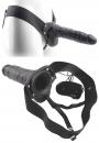 Vibratore Fallo vibrante dildo indossabile strap on cavo Con testicoli Real Rapture 8 Black