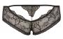 Slip sexy in pizzo trasparente per donna coulotte con strass mutande nere